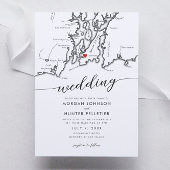 Minimale Moderne Newport Rhode Island Kaart Bruilo