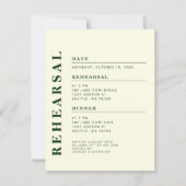 Minimale moderne off witte repetitie diner elegant kaart (Voorkant)