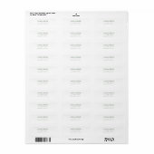 Minimale moderne olijfgroene trouwnaamlabels etiket (Full Sheet)