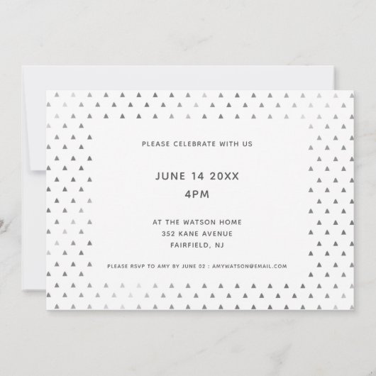 Minimale moderne, omhulde foto-inkuvelpartij Afstu Kaart (Achterkant)