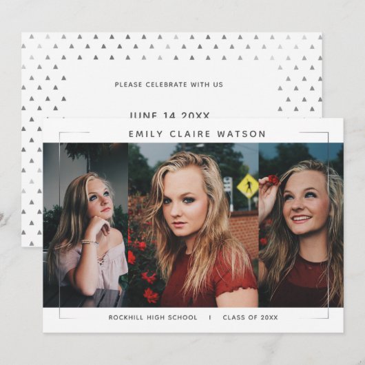 Minimale moderne, omhulde foto-inkuvelpartij Afstu Kaart (Voorkant / Achterkant)