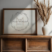 Minimale moderne op maat gemaakte naamprint jubile poster