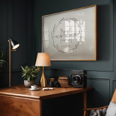 Minimale moderne op maat gemaakte naamprint jubile poster
