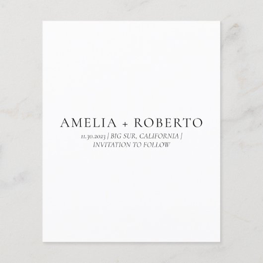 Minimale moderne opslagdatum voor de Datum-fotokaa Flyer (Achterkant)