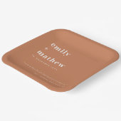 Minimale moderne Oranje typografie Papieren Bordje (Gebogen)