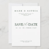 Minimale moderne oude geld Bespaar de datum Save The Date (Voorkant)