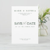 Minimale moderne oude geld Bespaar de datum Save The Date (Staand voorkant)