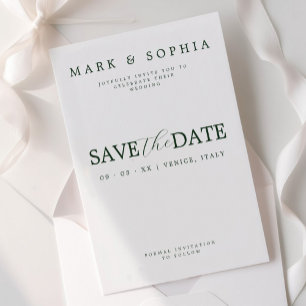 Minimale moderne oude geld Bespaar de datum Save The Date