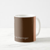Minimale moderne, oude tekst koffiemok (Voorkant rechts)
