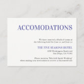 Minimale moderne Paarse weddenschappen Informatiekaartje (Voorkant)