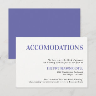 Minimale moderne Paarse weddenschappen Informatiekaartje