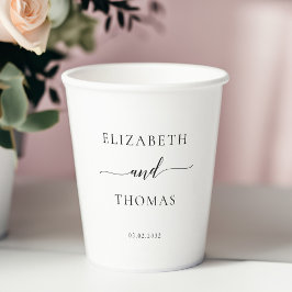 Minimale moderne papieren bekers