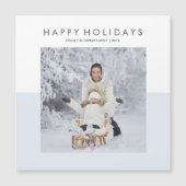 Minimale moderne Pastel Blue en White Holiday Foto (Voorkant)