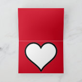 Minimale moderne, persoonlijke Rode Valentijnsdag Kaart (Binnen)