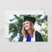Minimale moderne PhD afstudeer dankkaart Bedankkaart (Achterkant)