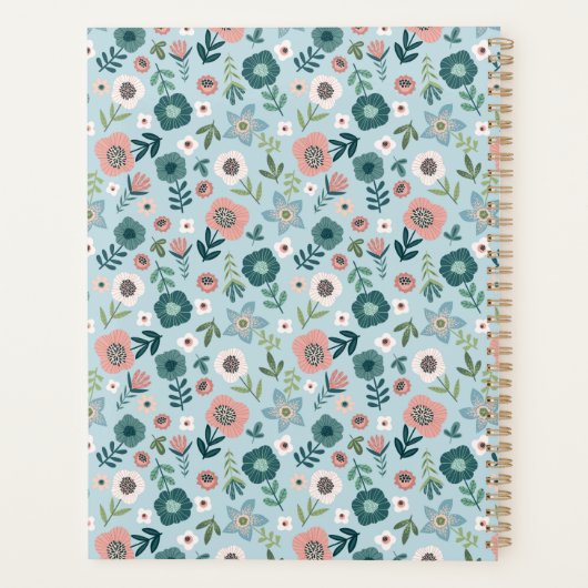 Minimale Moderne Planner van Bloemen (Achterkant)