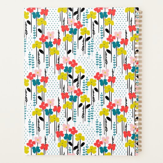 Minimale Moderne Planner van Bloemen (Achterkant)