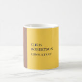 Minimale moderne platte Jouw naam Koffiemok (Center)