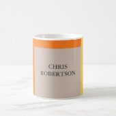 Minimale moderne platte Jouw naam Koffiemok (Center)