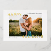 Minimale moderne Prettige feestdagen foto (Voorkant)