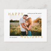 Minimale moderne Prettige feestdagen foto (Voorkant)