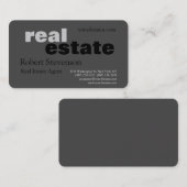 Minimale moderne professionele Estate Agent Visitekaartje (Voorkant / Achterkant)