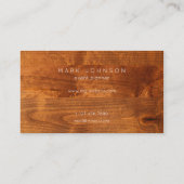 Minimale moderne professionele houtskaarten visitekaartje (Achterkant)