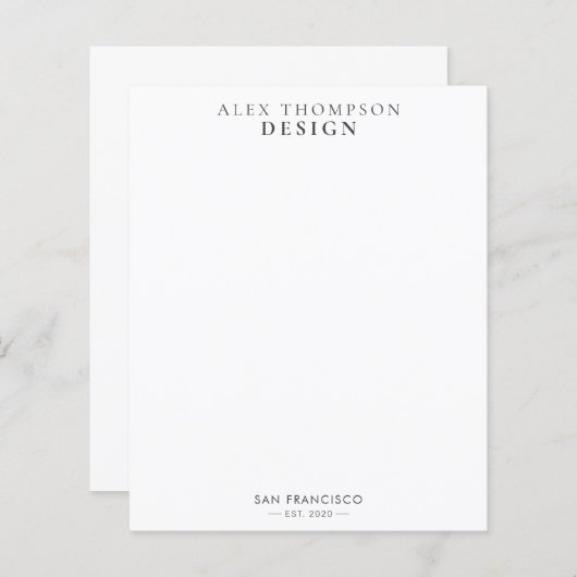 Minimale moderne professionele kantoorbenodigdhede (Voorkant / Achterkant)