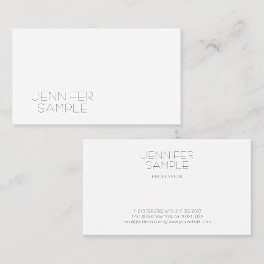Minimale moderne professionele legante Sjabloon Visitekaartje (Voorkant / Achterkant)