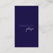 Minimale moderne professionele QR code blauw Visitekaartje (Voorkant)