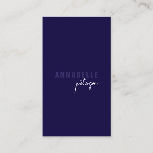 Minimale moderne professionele QR code blauw Visitekaartje (Voorkant)