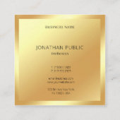 Minimale moderne professionele rendy Sjabloon top Vierkante Visitekaartje (Achterkant)