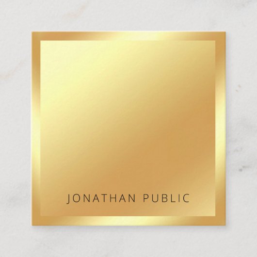 Minimale moderne professionele rendy Sjabloon top Vierkante Visitekaartje (Voorkant)