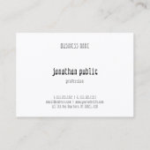 Minimale moderne professionele Sjabloon Visitekaartje (Achterkant)