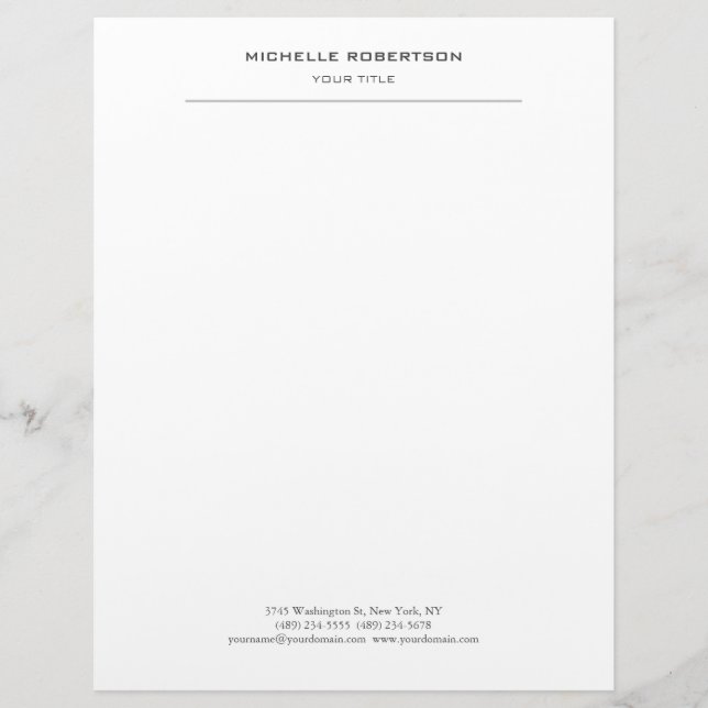 Minimale moderne professionele speelruimte briefhoofd (Voorkant)