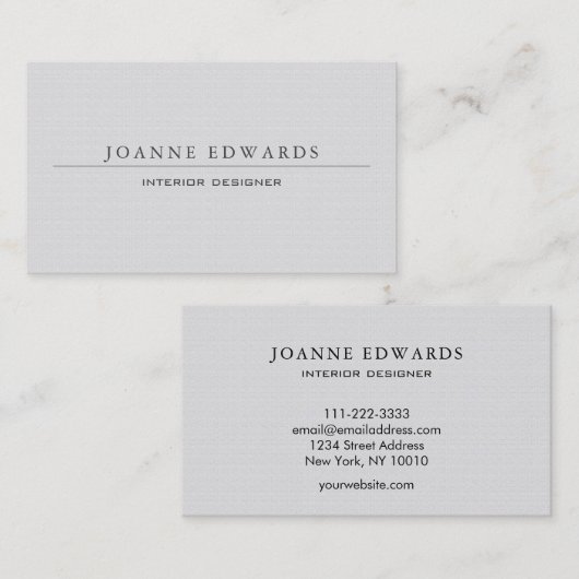 Minimale, moderne, professionele witte bolap visitekaartje (Voorkant / Achterkant)