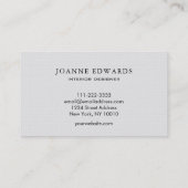 Minimale, moderne, professionele witte bolap visitekaartje (Achterkant)