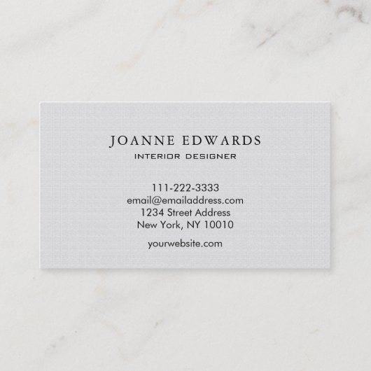 Minimale, moderne, professionele witte bolap visitekaartje (Achterkant)