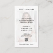 Minimale moderne professionele zakelijke foto QR-c Visitekaartje (Achterkant)