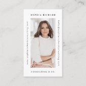 Minimale moderne professionele zakelijke foto QR-c Visitekaartje (Voorkant)