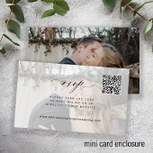 Minimale moderne QR-code bruiloft RSVP Informatiekaartje
