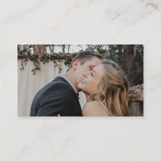 Minimale moderne QR-code bruiloft RSVP Informatiekaartje (Achterkant)