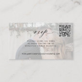 Minimale moderne QR-code bruiloft RSVP Informatiekaartje (Voorkant)