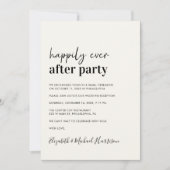 Minimale moderne QR-code Cream Wedding Reception Kaart (Voorkant)