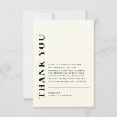 Minimale moderne QR-code Elegante bruiloft Bedankkaart (Voorkant)