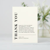 Minimale moderne QR-code Elegante bruiloft Bedankkaart (Staand voorkant)