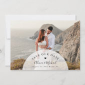 Minimale moderne QR-code foto bruiloft Save The Date (Voorkant)