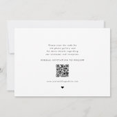 Minimale moderne QR-code foto bruiloft Save The Date (Achterkant)