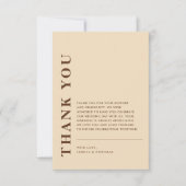 Minimale moderne QR-code licht beige bruiloft Bedankkaart (Voorkant)