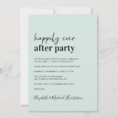 Minimale moderne QR Code Mint Wedding Reception Kaart (Voorkant)